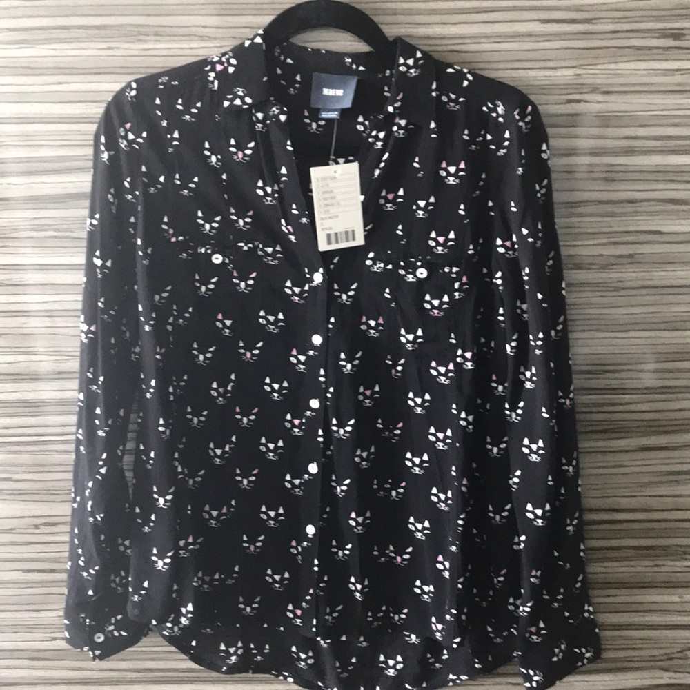 Anthropologie kitty buttondown